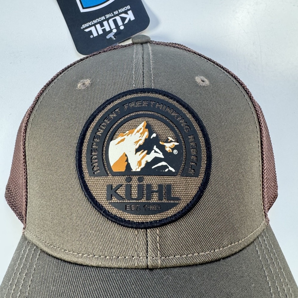 KUHL Free Rebel Trucker Hat Adjustable Snap Back Mesh Gun Metal Baseball Cap